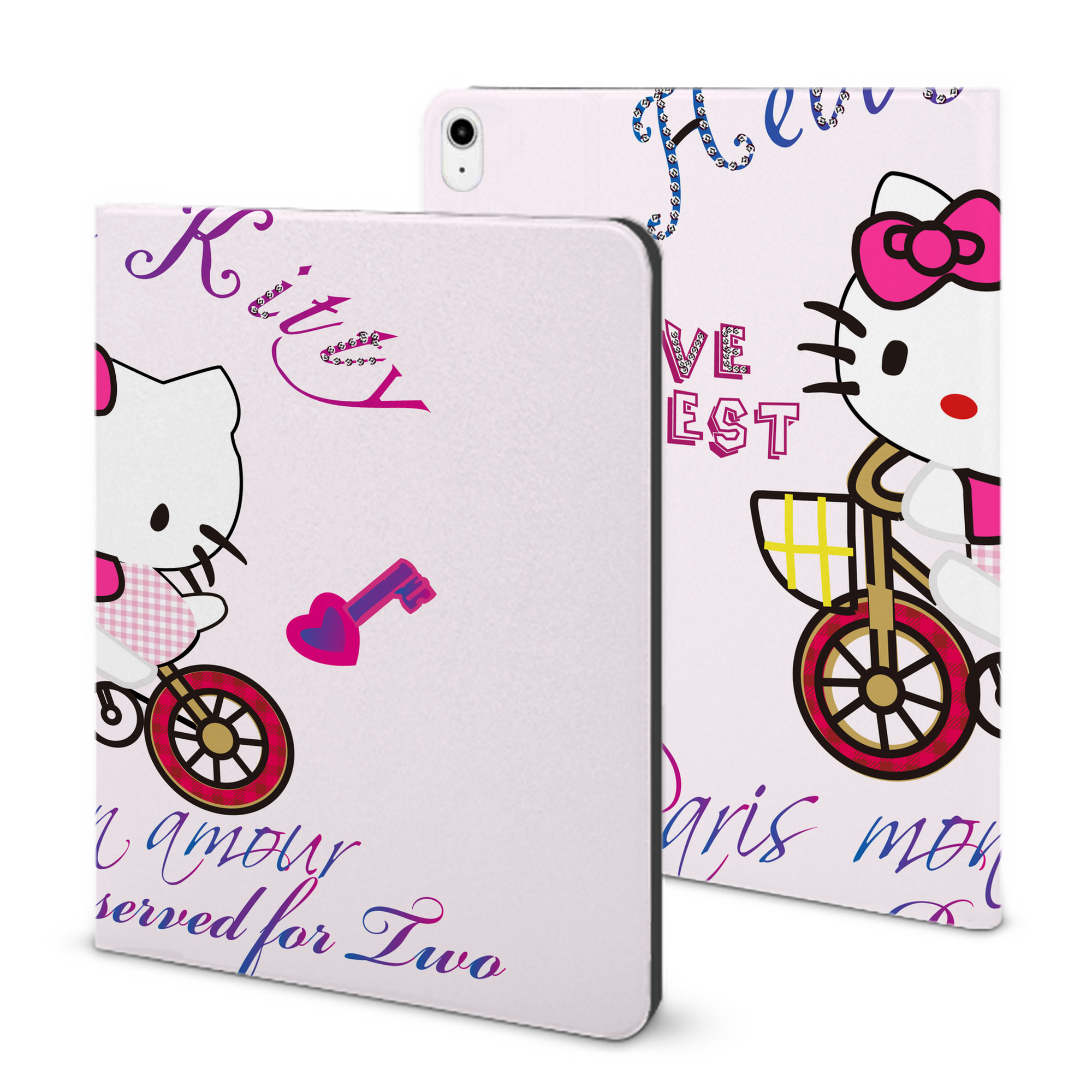 （画像用） Hello Kitty ハローキティ IPadケース ペンホルダー付き ブックスタイルデザイン